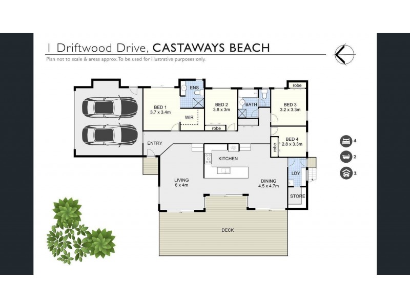 1 Driftwood Drive, Castaways Beach QLD 4567 Floorplan