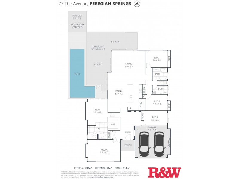 77 The Avenue, Peregian Springs QLD 4573 Floorplan