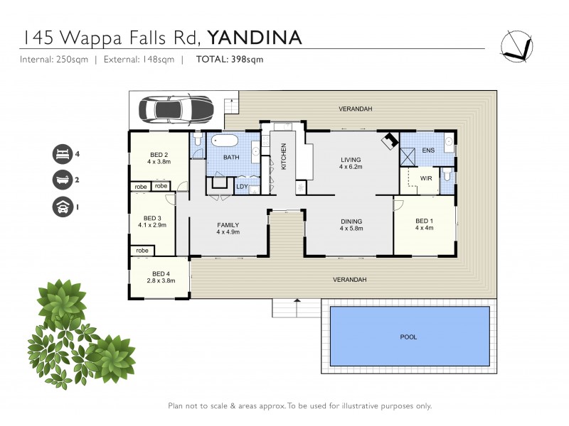145 Wappa Falls Road, Yandina QLD 4561 Floorplan
