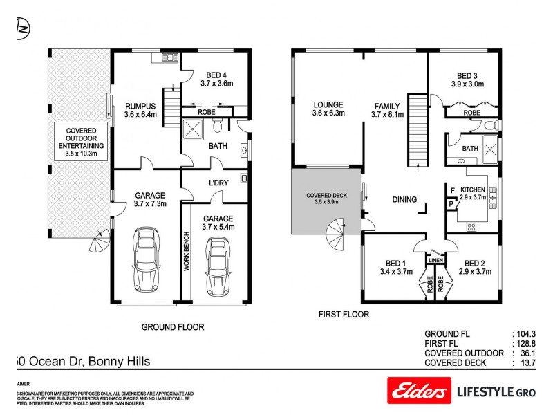 850 Ocean Drive, Bonny Hills NSW 2445 Floorplan