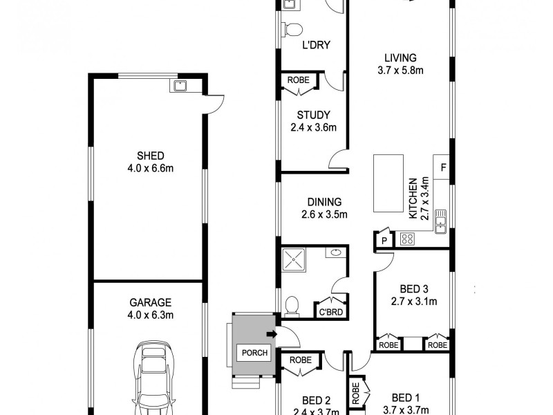 2 Baker Drive, Crescent Head NSW 2440 Floorplan