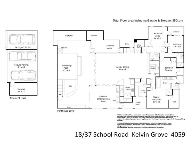 18/37 School Street, Kelvin Grove QLD 4059 Floorplan