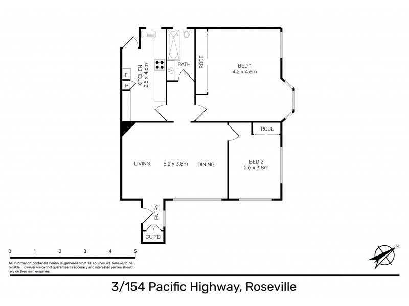 3/154 Pacific Highway, Roseville NSW 2069 Floorplan