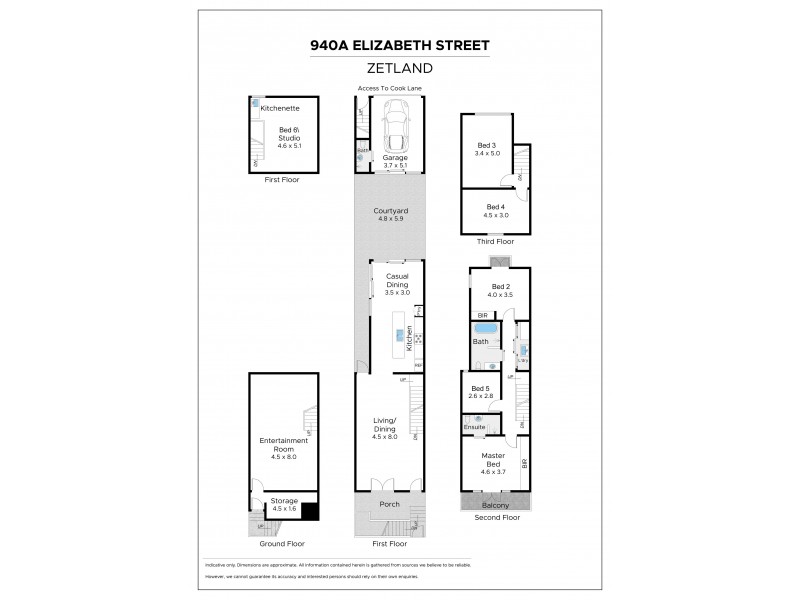 940A Elizabeth Street, Zetland NSW 2017 Floorplan