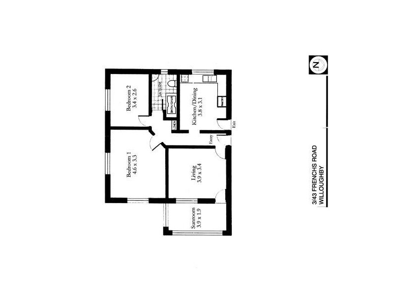 3/43 Frenchs Road, Willoughby NSW 2068