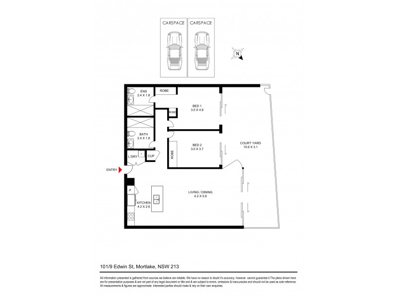 101/9 Edwin Street, Mortlake NSW 2137 Floorplan