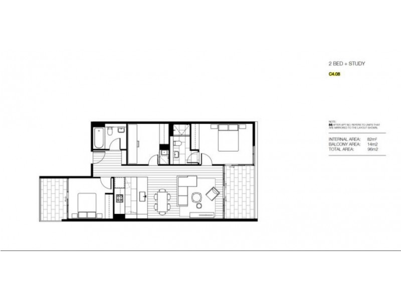 C408/1 – 9 Allengrove Crescent, North Ryde NSW 2113 Floorplan