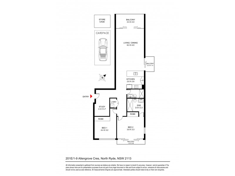 201E/1-9 Allengrove Crescent, North Ryde NSW 2113 Floorplan