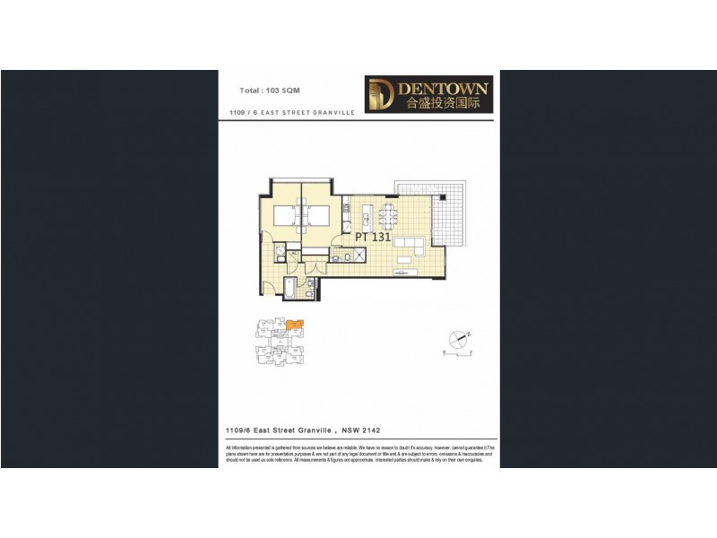 1109/6 East Street, Granville NSW 2142 Floorplan