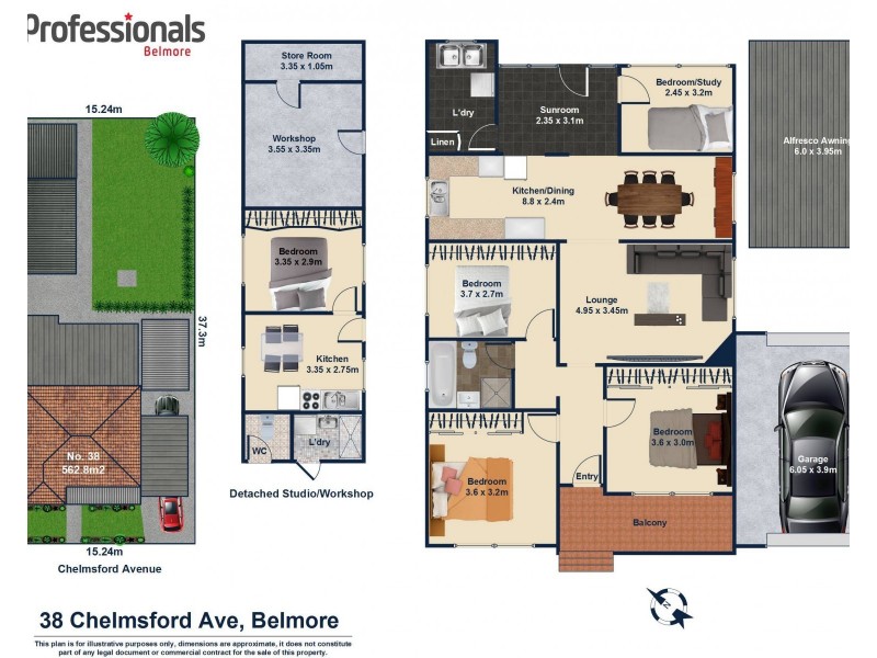 38 Chelmsford Avenue, Belmore NSW 2192 Floorplan