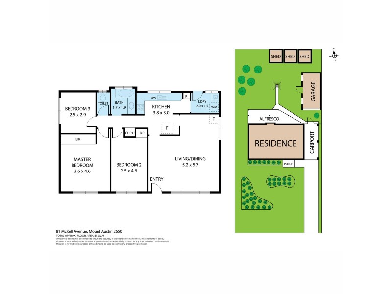 81 Mckell Avenue, Mount Austin NSW 2650 Floorplan