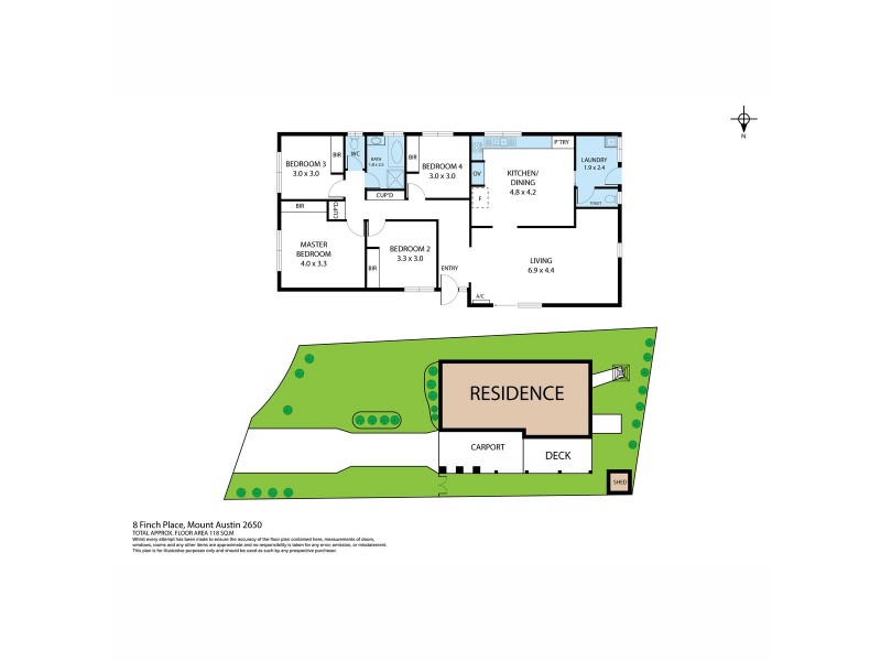 8 Finch Place, Mount Austin NSW 2650 Floorplan