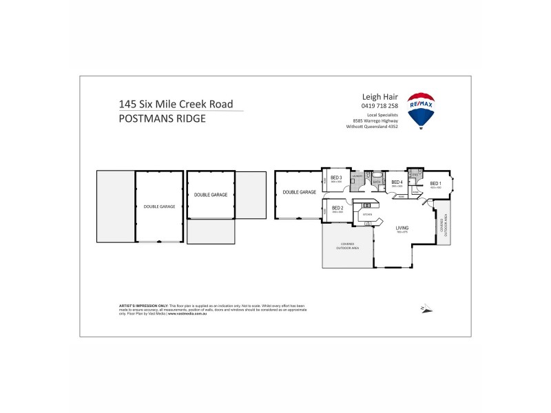 145 Six Mile Creek Road, Postmans Ridge QLD 4352 Floorplan