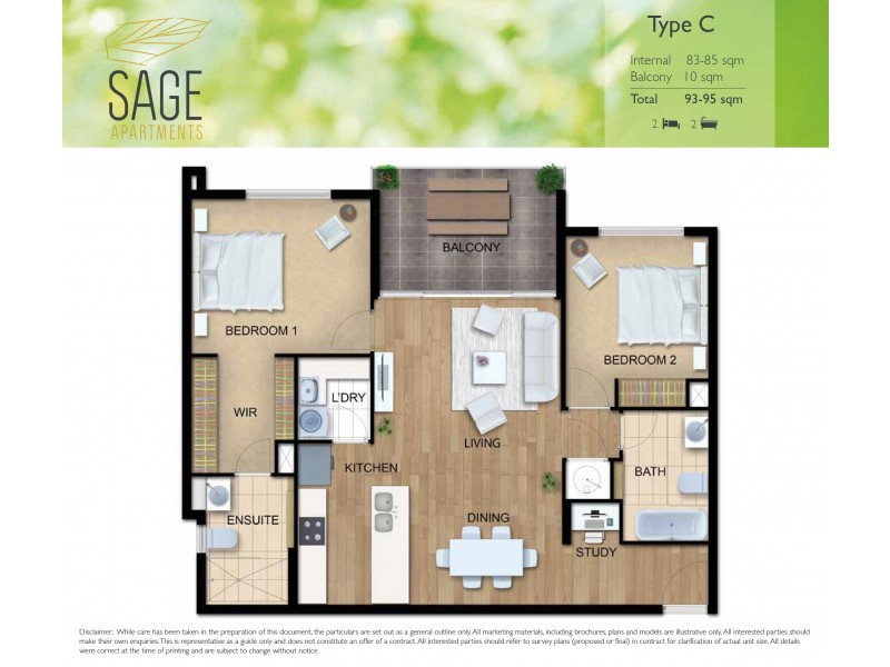 1207/31 Bourton Road, Merrimac QLD 4226 Floorplan