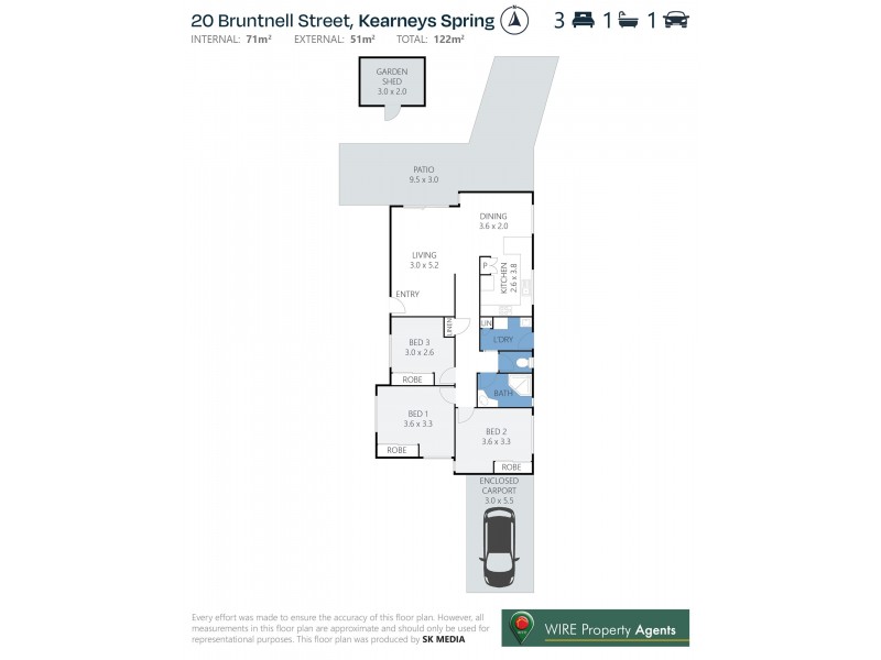 20  Bruntnell Street, Kearneys Spring QLD 4350 Floorplan