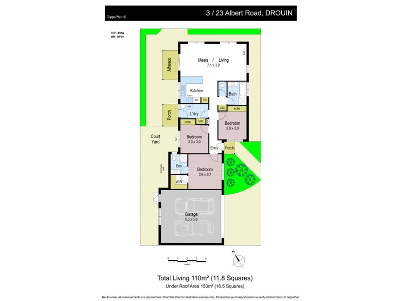 3/23 Albert Road, Drouin VIC 3818 Floorplan