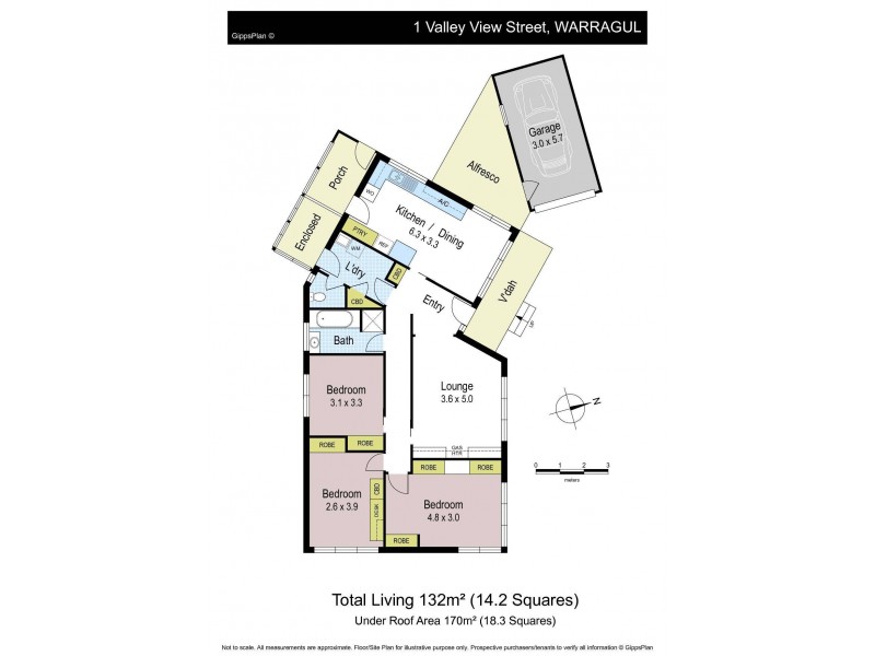 1 Valley View Street, Warragul VIC 3820 Floorplan