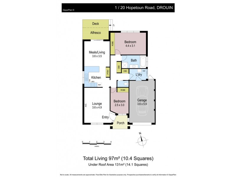 1/20 Hopetoun Road, Drouin VIC 3818 Floorplan