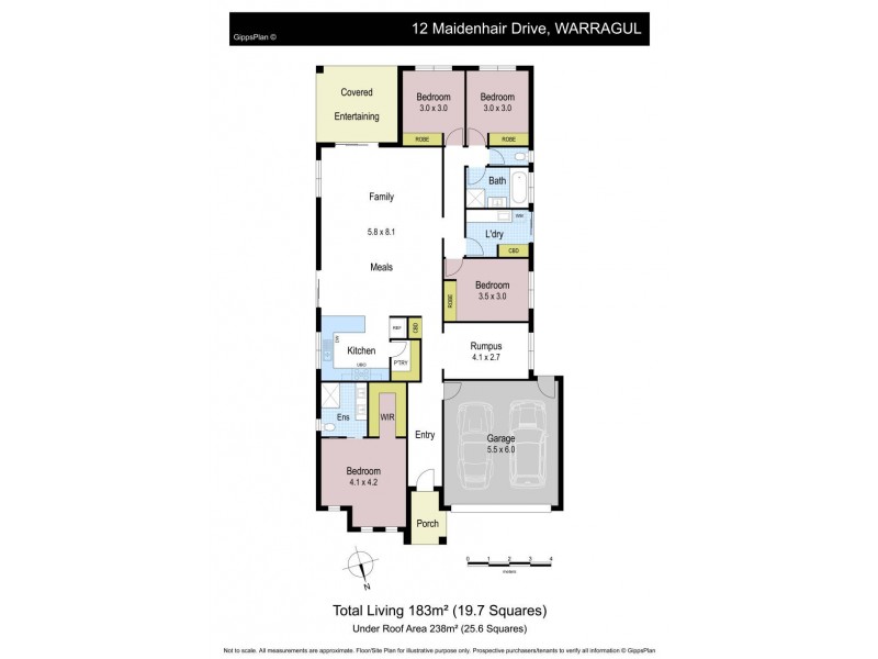 12 Maidenhair Drive, Warragul VIC 3820 Floorplan