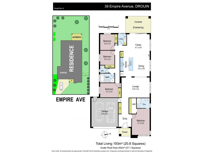39 Empire Avenue, Drouin VIC 3818 Floorplan
