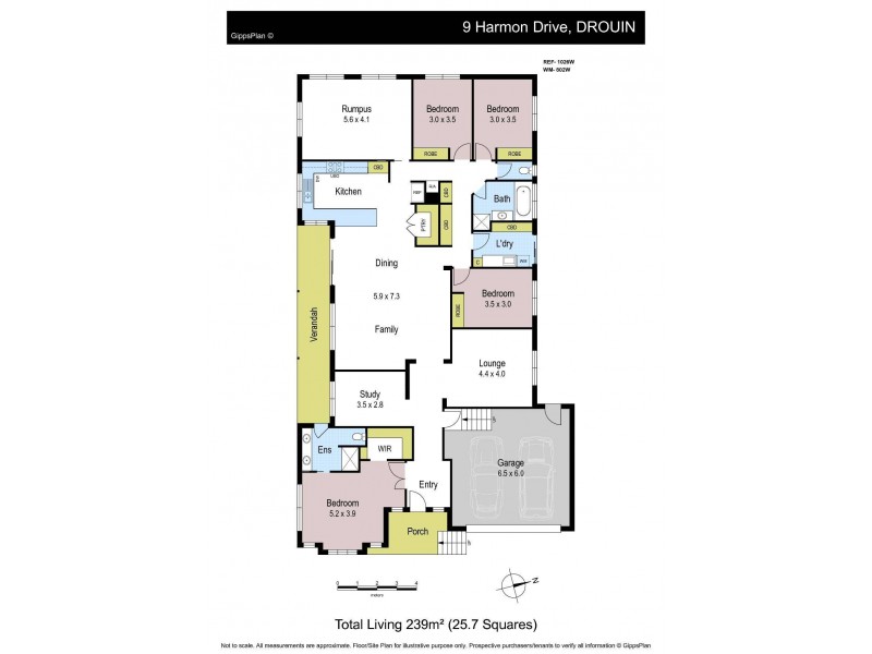 9 Harmon Drive, Drouin VIC 3818 Floorplan