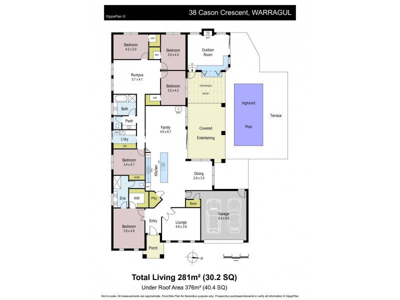 38 Cason Crescent, Warragul VIC 3820 Floorplan