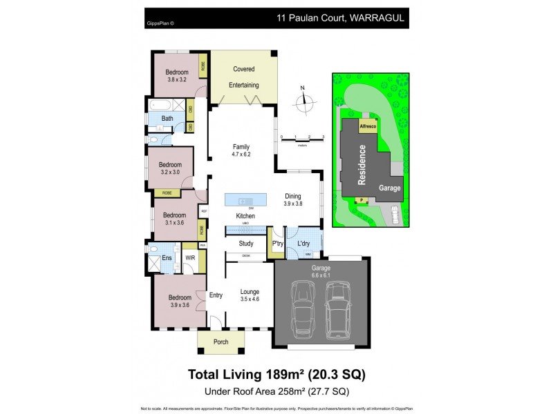 11 Paulan Court, Warragul VIC 3820 Floorplan