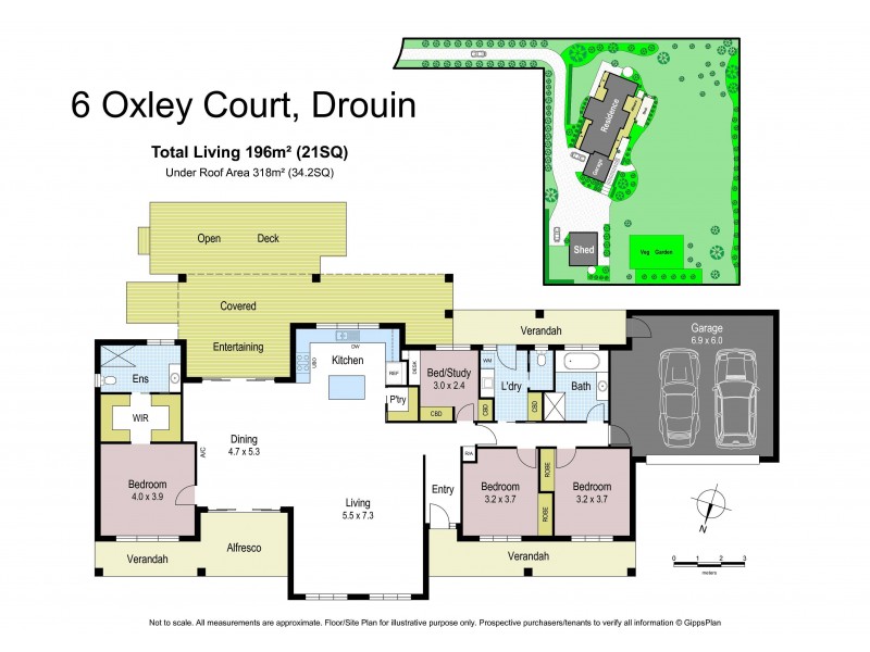 6 Oxley Court, Drouin VIC 3818 Floorplan