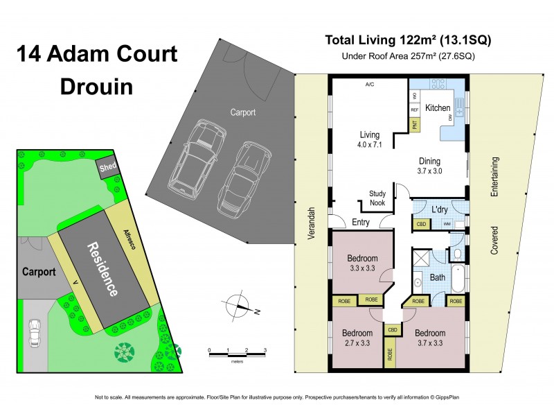14 Adam Court, Drouin VIC 3818 Floorplan