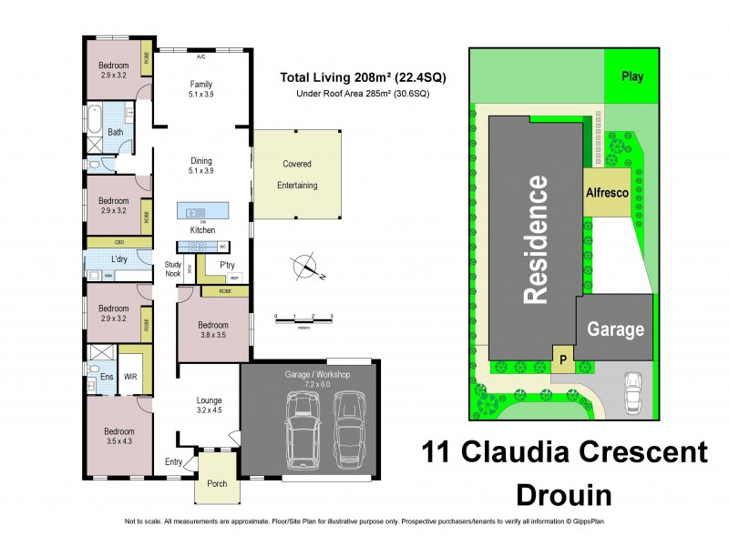 11 Claudia Crescent, Drouin VIC 3818 Floorplan