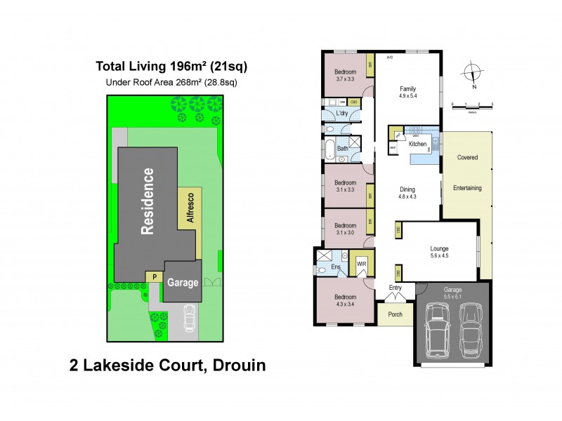 2 Lakeside Court, Drouin VIC 3818 Floorplan