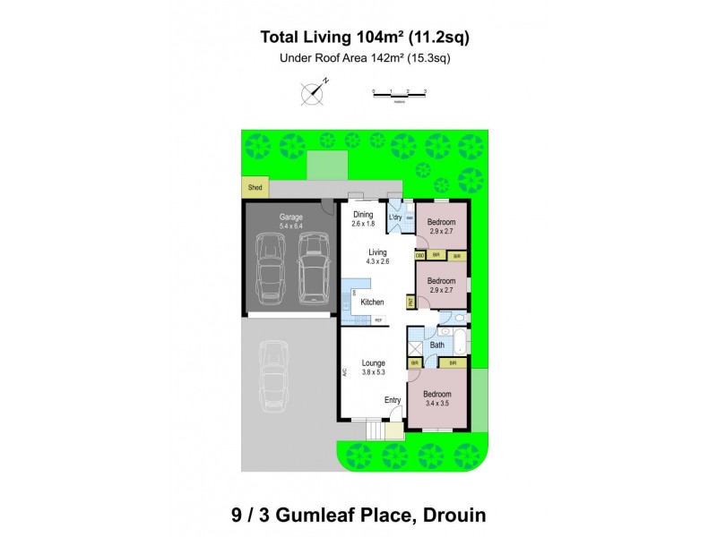 9/3 Gumleaf Place, Drouin VIC 3818 Floorplan