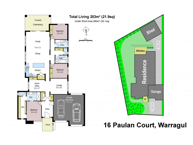 16 Paulan Court, Warragul VIC 3820 Floorplan