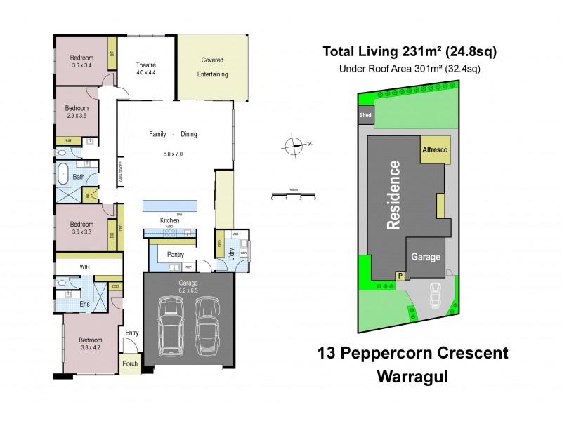 13 Peppercorn Crescent, Warragul VIC 3820 Floorplan