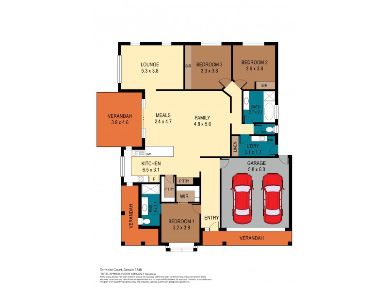 6 Terracini Court, Drouin VIC 3818 Floorplan