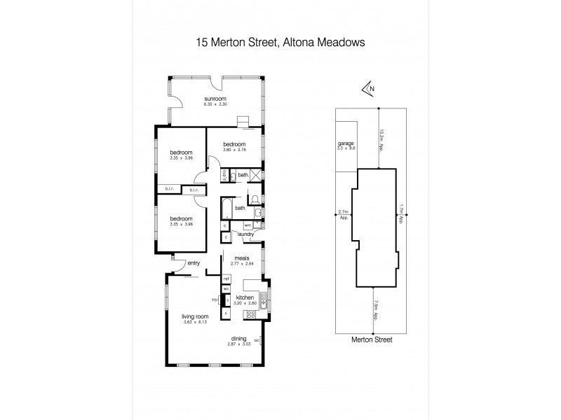 15 Merton Street, Altona Meadows VIC 3028 Floorplan