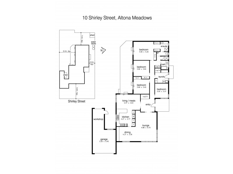 10 Shirley Street, Altona Meadows VIC 3028 Floorplan