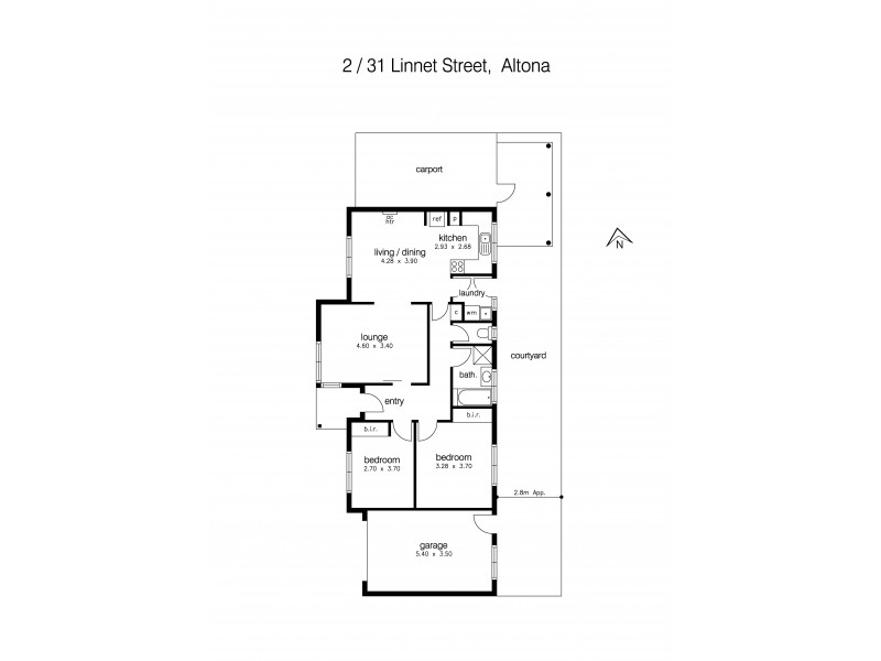 2/31 Linnet Street, Altona VIC 3018 Floorplan