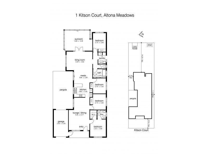 1 Kitson Court, Altona Meadows VIC 3028 Floorplan