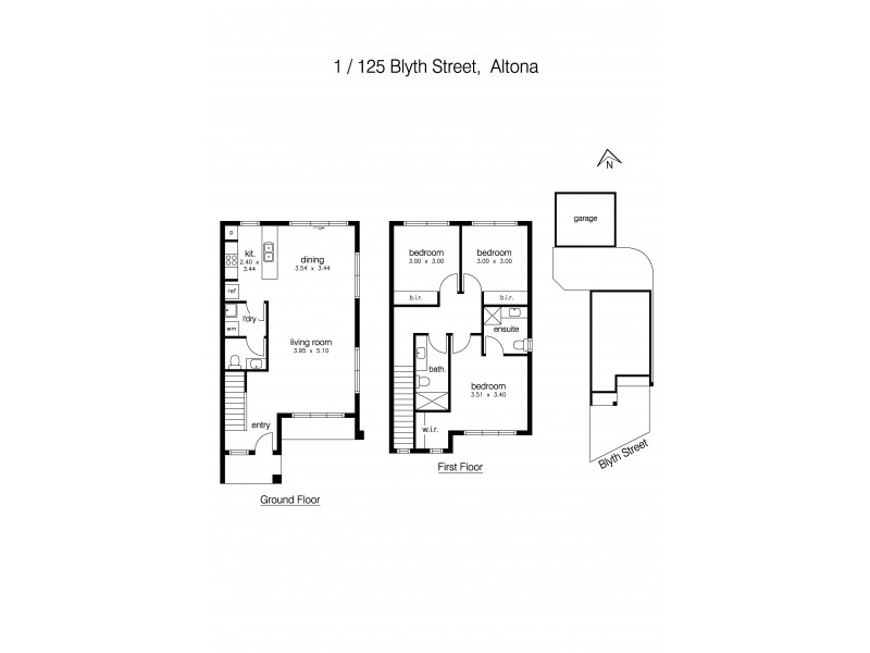 1/125 Blyth Street, Altona VIC 3018 Floorplan