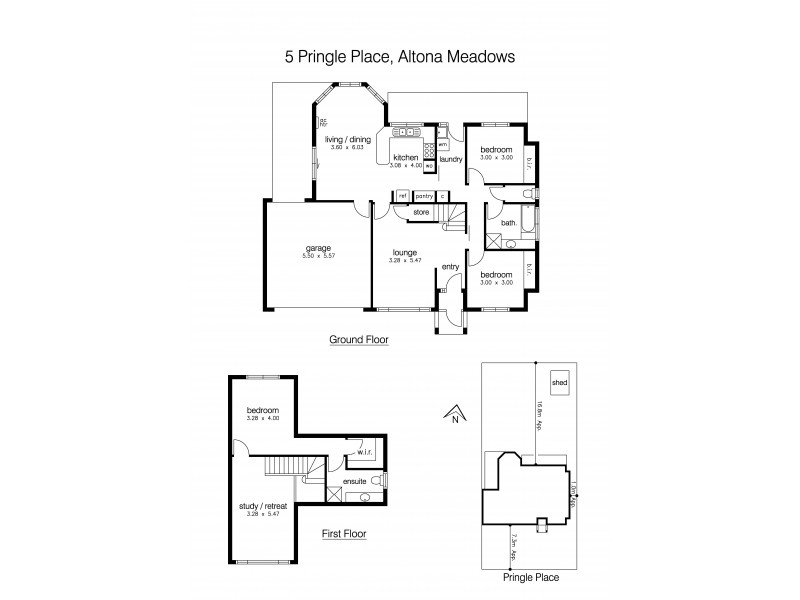 5 Pringle Place, Altona Meadows VIC 3028 Floorplan
