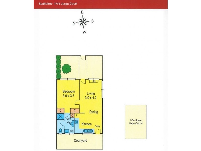 1/14 Jurga Court, Seaholme VIC 3018 Floorplan