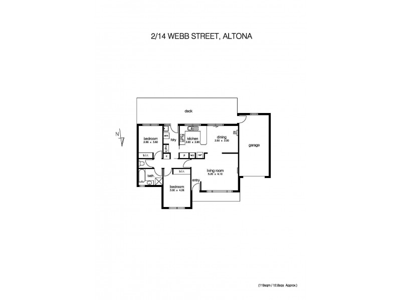 2/14 Webb Street, Altona VIC 3018 Floorplan