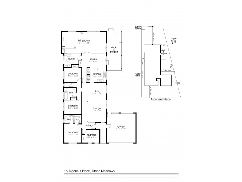 15 Argonaut Place, Altona Meadows VIC 3028 Floorplan