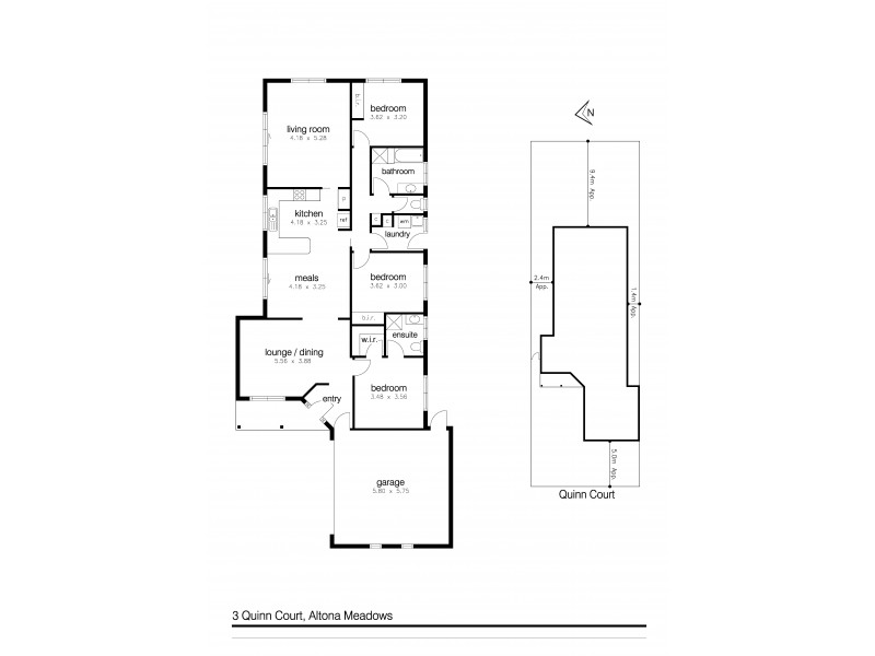 3 Quinn Court, Altona Meadows VIC 3028 Floorplan