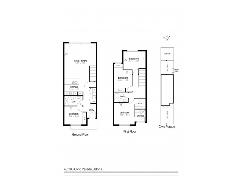 4/100 Civic Parade, Altona VIC 3018 Floorplan