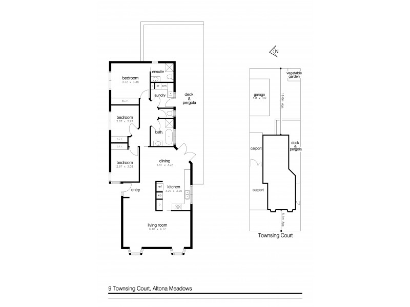 9 Townsing Court, Altona Meadows VIC 3028 Floorplan
