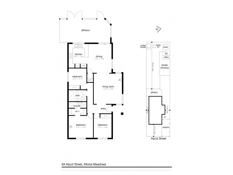 64 Ascot Street South, Altona Meadows VIC 3028 Floorplan