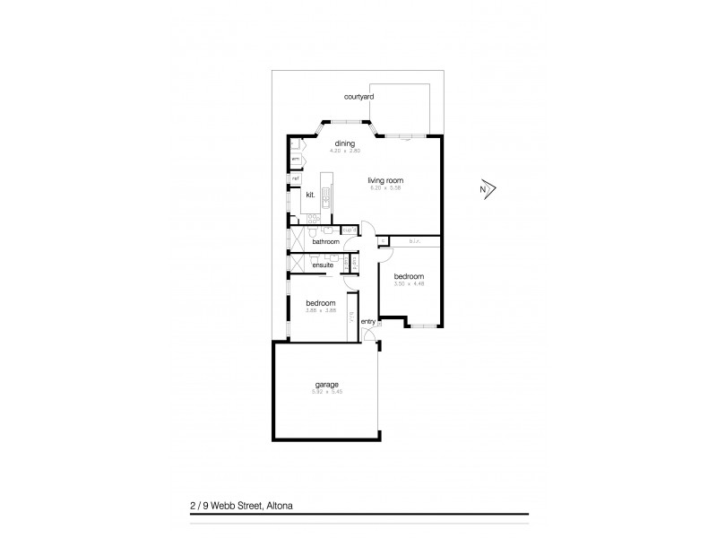 2/9 Webb Street, Altona VIC 3018 Floorplan