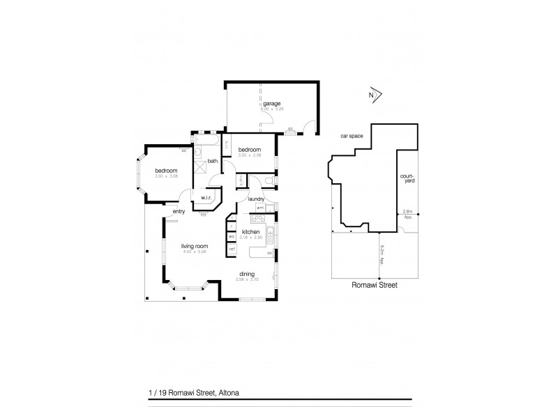 1/19 Romawi Street, Altona VIC 3018 Floorplan